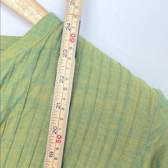 Elegant Olive V-Neck Blouse - Picture 9 of 10